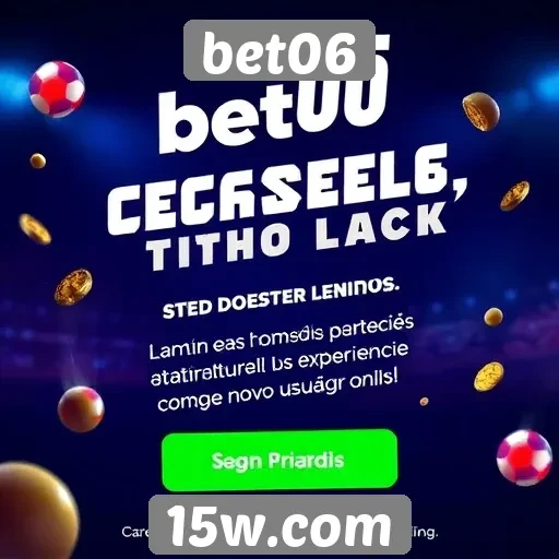 Bet06 oferece promoções atrativas para novos usuários