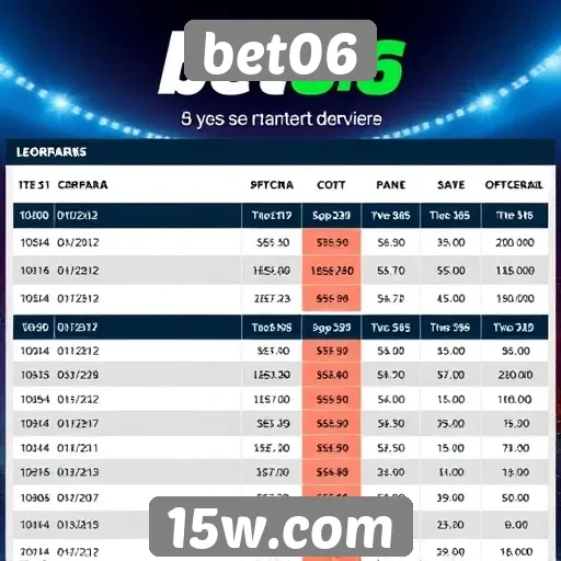 Comparação de odds entre bet06 e concorrentes
